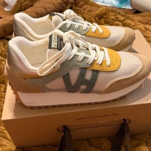 Vintage Havana Cosmic Camel Olive Multi colored Stylish Sneakers NWT in BOX 7.5